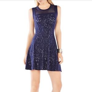 BCBGMAXAZRIA a-line navy dress